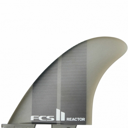 FCS II Reactor Neo Glass Tri Fin Set  Medium  Charcoal Gradient