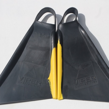 DELTA VIPER Bodyboard Fins BLK/YEL MS